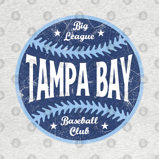 Tampa Bay Retro Big League Baseball - White by KFig21